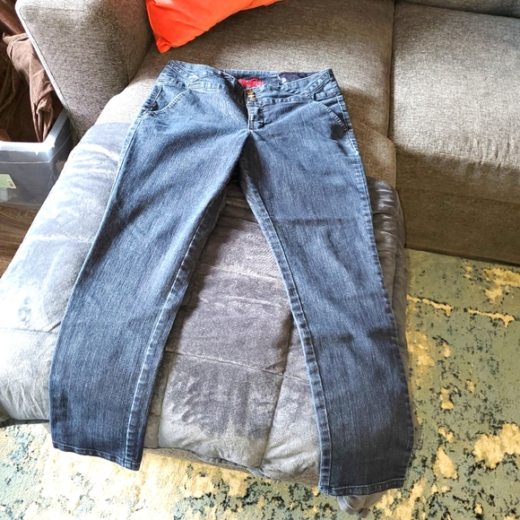 ONE5ONE size 12 dark blue wash High Rise Trouser - Picture 2 of 10